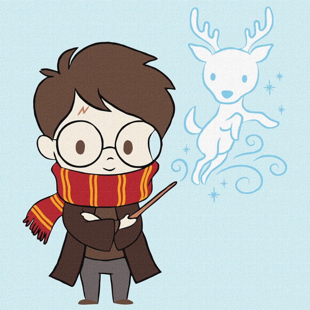 Картини по номерах акрил. WB "Harry Potter: Милий Патронус" для дітей 25х25см/Ідейка — купити | Канцелярський Сад
