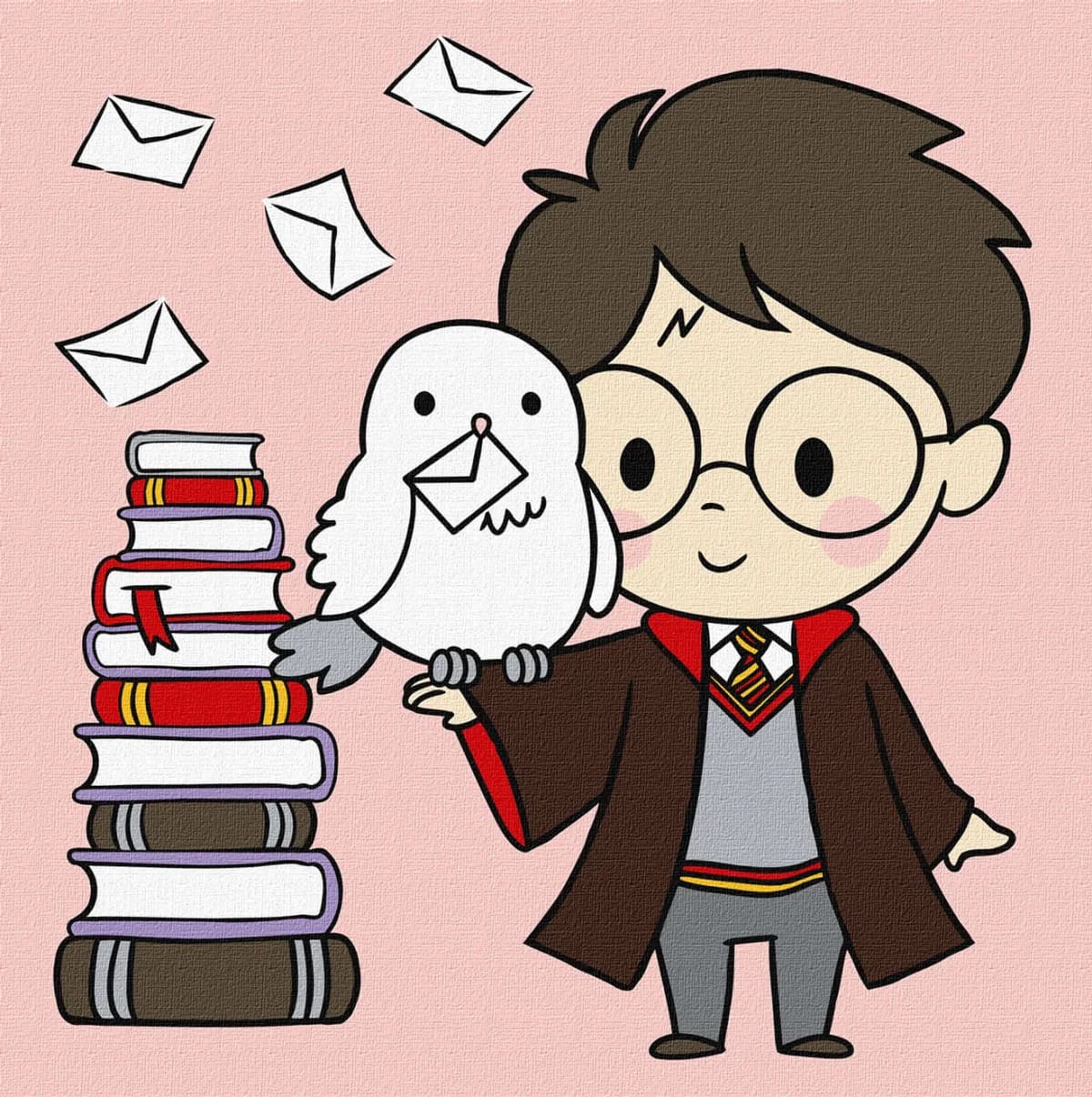 Картини по номерах акрил. WB "Harry Potter: Гаррі та листи" для дітей 25х25см/Ідейка — купити | Канцелярський Сад