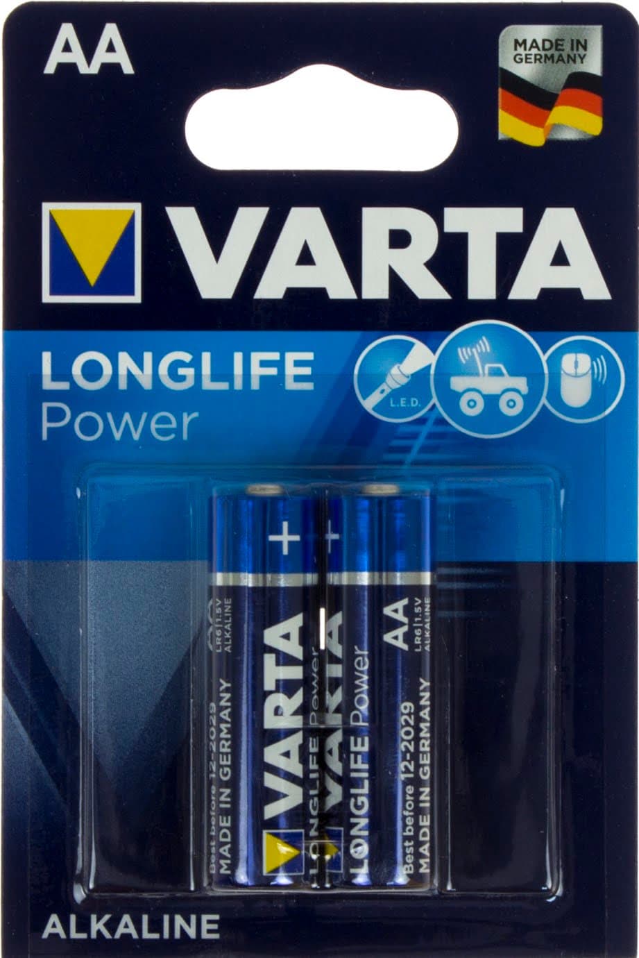 Батарейки Varta high energy/longlife power LR-06/блістер 2шт — купити | Канцелярський Сад