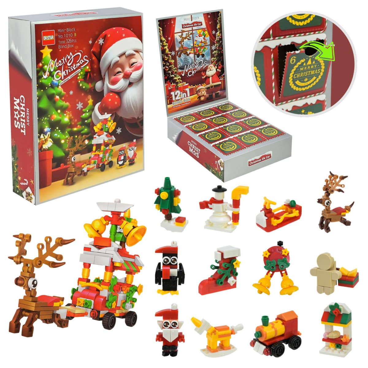 Конструктор "Адвент-календар" Merry Christmas в кор.-ці,26х20х5,5см №1010B(60) КІ — купити | Канцелярський Сад
