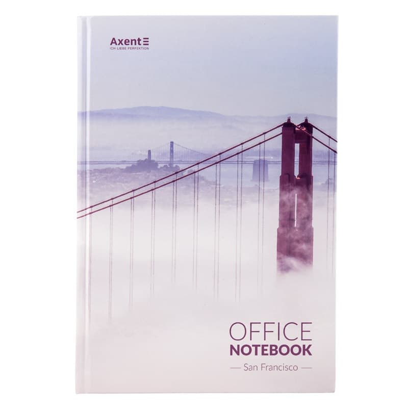 Книга-канц. А4 192арк. кліт. тв. обкл. "San Francisco" №8423-22/Axent — купити | Канцелярський Сад