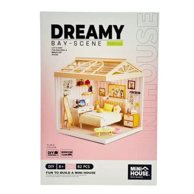Конструктор-румбокс Mini House серії "Інтер'єр" – Спальня,світло №8004/КіддіСвіт — купити | Канцелярський Сад