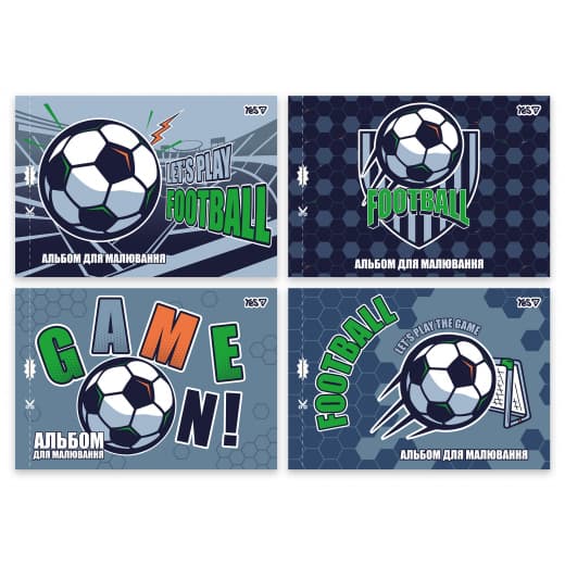 Альбом для малюв. на скобі 12/100 А4 з перфор. Football №130615/Yes — купити | Канцелярський Сад