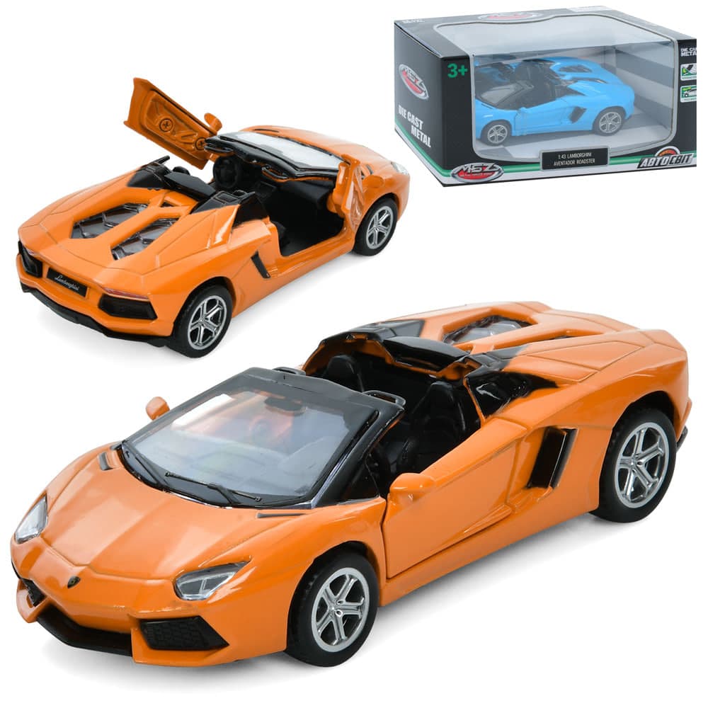 Машина метал. інер-а, "Автосвіт" Lamborghini Aventador (1:43) 11см,відч. двері №AS-3034 — купити | Канцелярський Сад