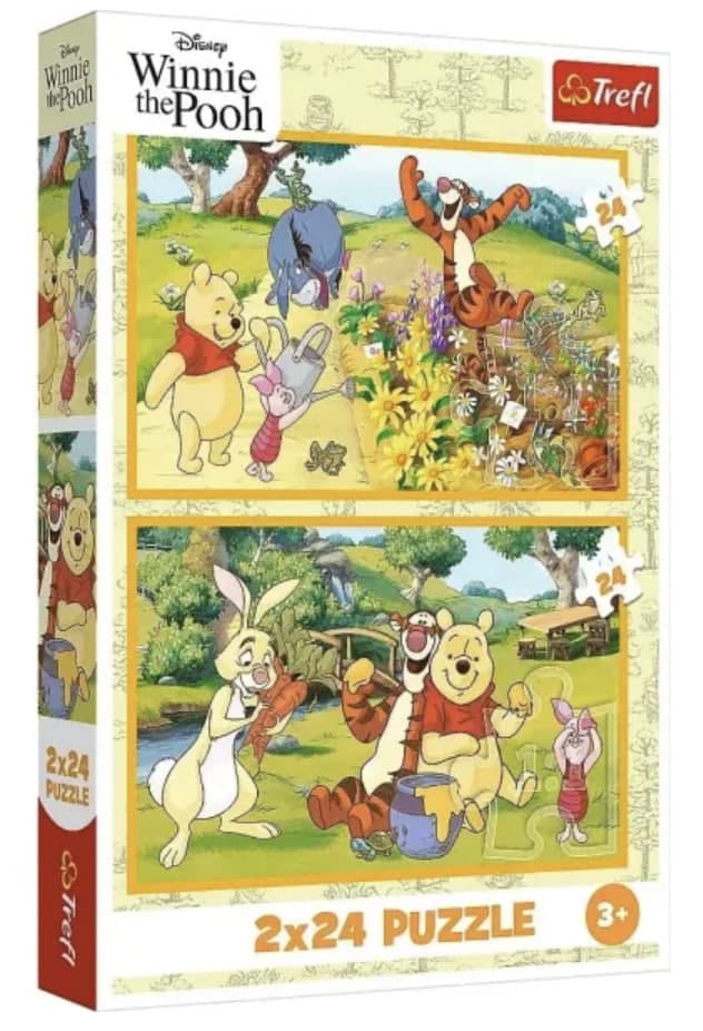 Пазли Trefl 2х24ел. Disney Winnie the Pooh День у саду №34436 — купити | Канцелярський Сад