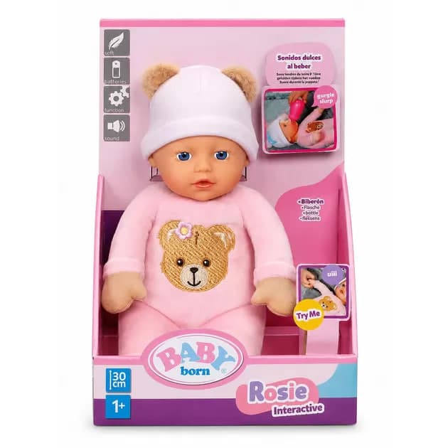 Лялька "Baby Born" Розі 30см інтерактивна №840481/КіддіСвіт — купити | Канцелярський Сад
