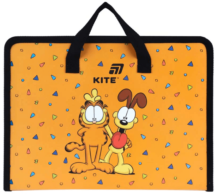 Папка-портфель "Kite" №GF26-202 А4,на блиск. Garfield — купити | Канцелярський Сад