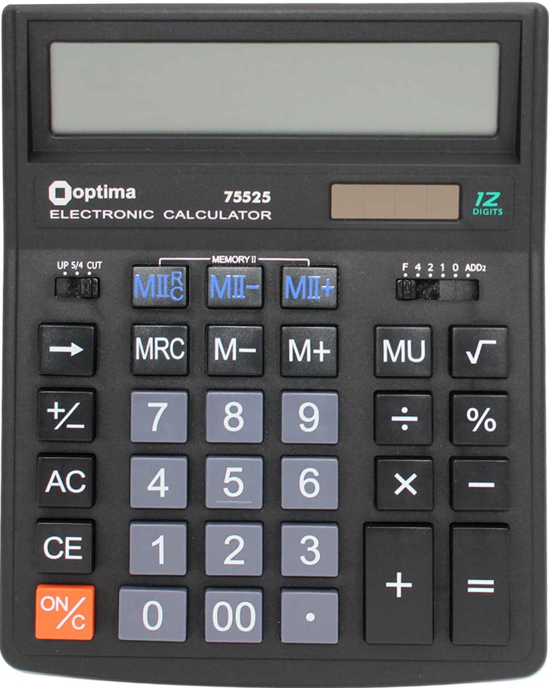 Калькулятор "Optima" №O75525 (12-розряд.) 200х154х36мм — купити | Канцелярський Сад