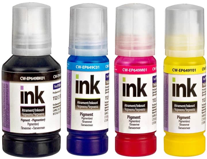 Чорнило к-кт ColorWay Epson L-6490/810/L65XX/L11160/L15150/L15160/L15180 127мл+3х70мл — фото товару | Канцелярський Сад