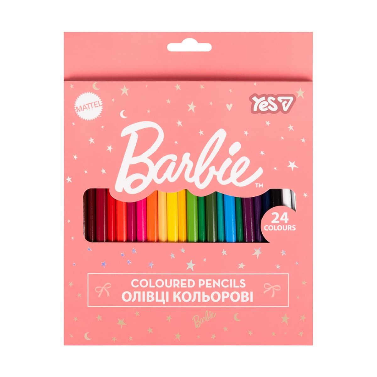 Олівці кольор. 24 кольор. "Yes" №290818 Barbie Shiny — купити | Канцелярський Сад