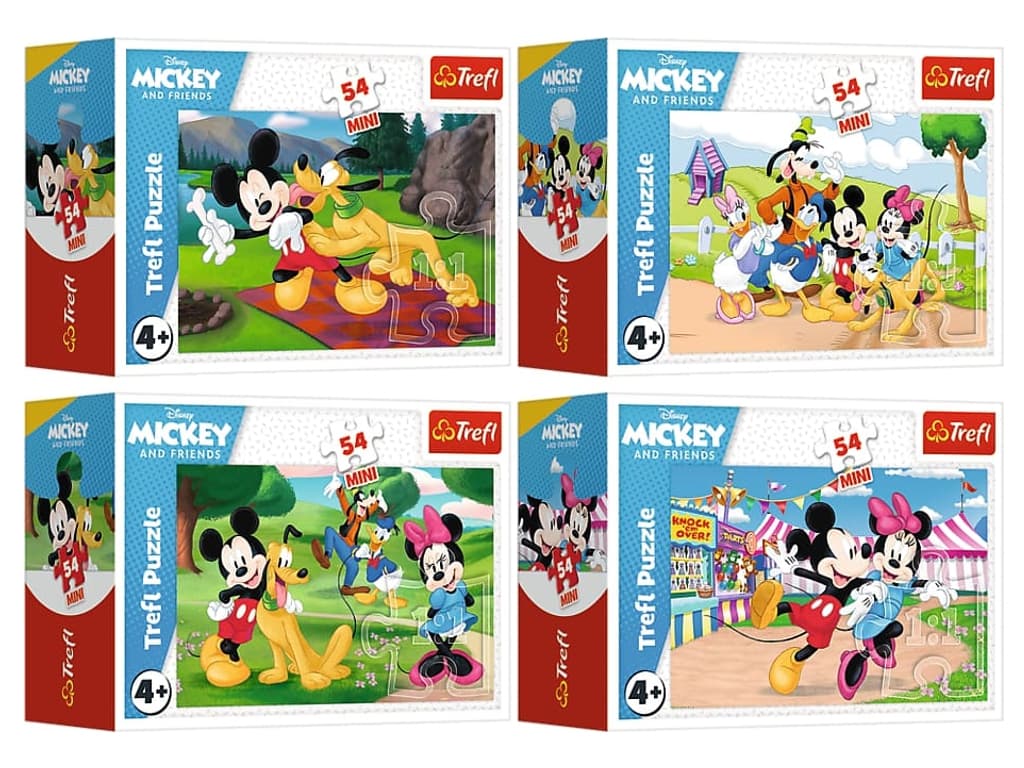 Пазли Trefl 54ел. Mini Mickey Mouse&Friends Божевільні пригоди Міккі Мауса №42172 — купити | Канцелярський Сад