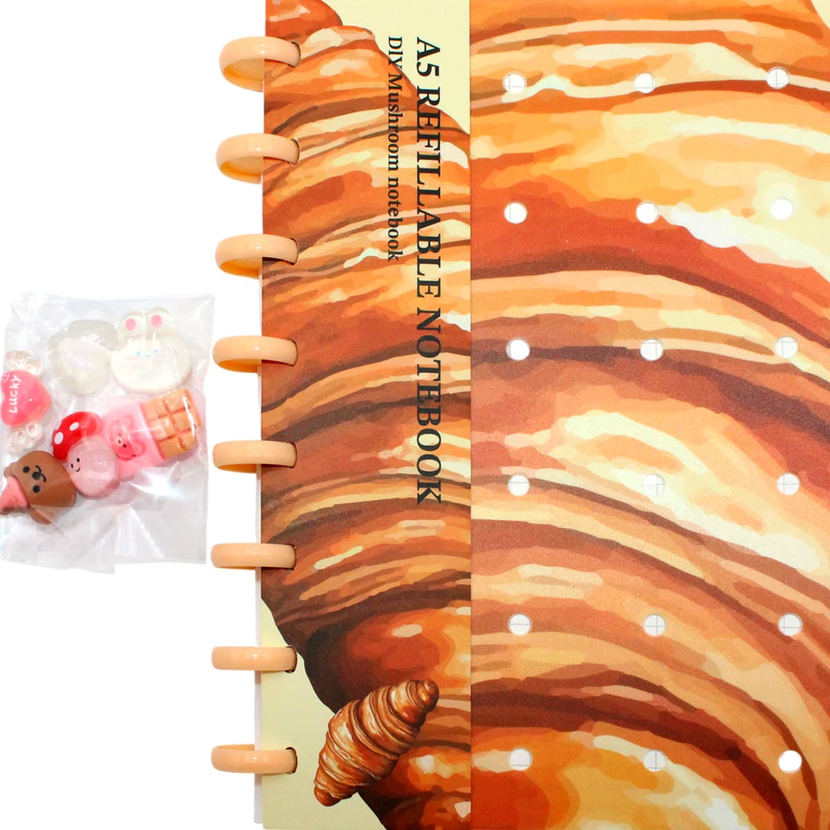 Блокнот пруж. А5 80арк. кліт. пласт. обкл. св. коричн. "Diy Food" №ZB.12203.3/Zibi — купити | Канцелярський Сад