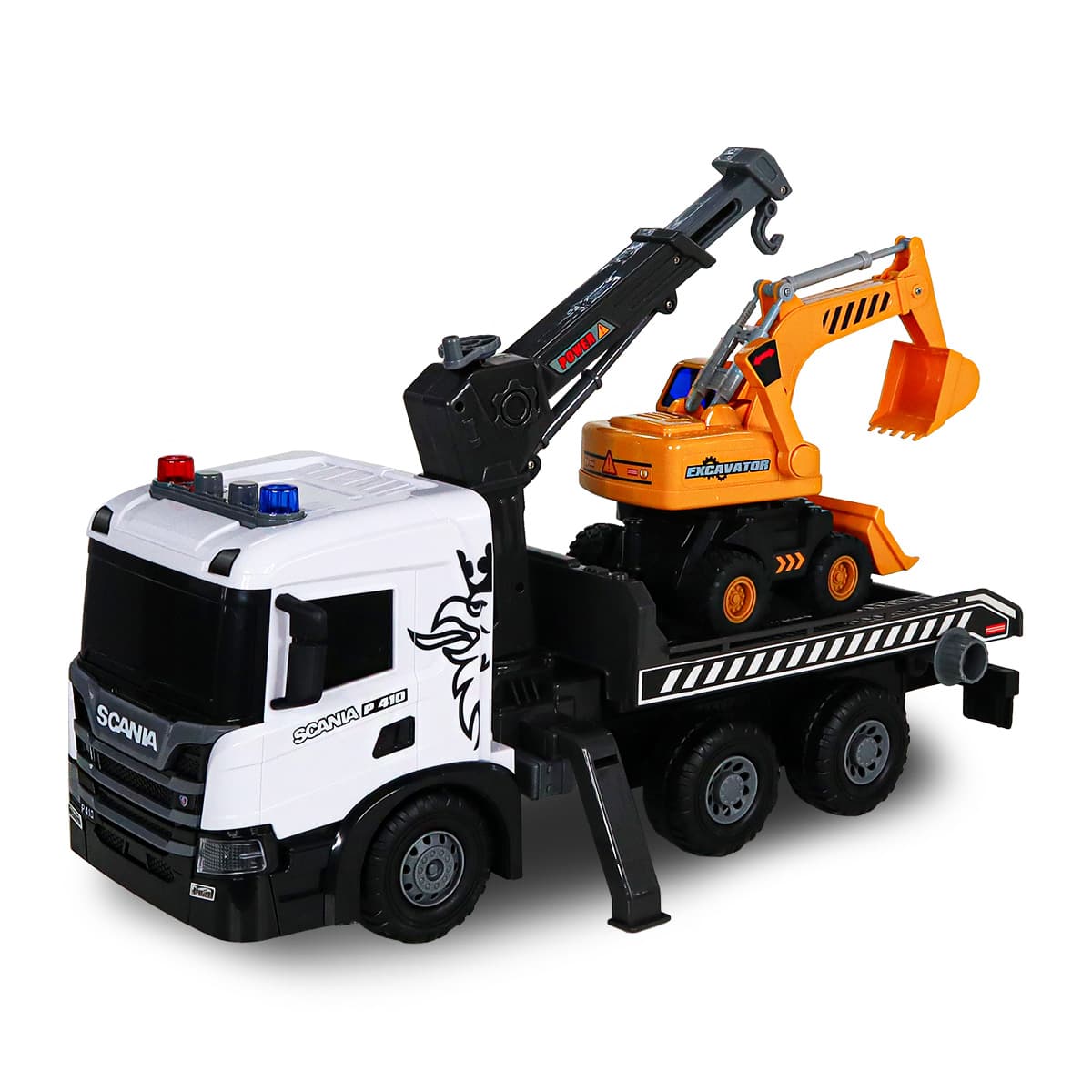 Ігровий набір "Technodriver" SCANIA Автокран з екскаватором(світло,звук)№5004KS/КіддіСвіт — фото товару | Канцелярський Сад