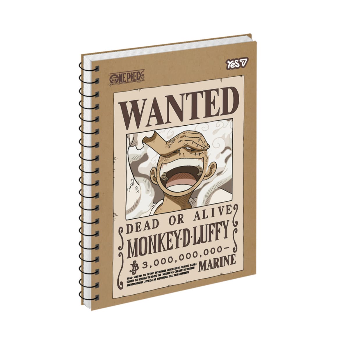 Блокнот пруж. А5 80арк. кліт. крафт Monkey luffy №152792/Yes — фото товару | Канцелярський Сад