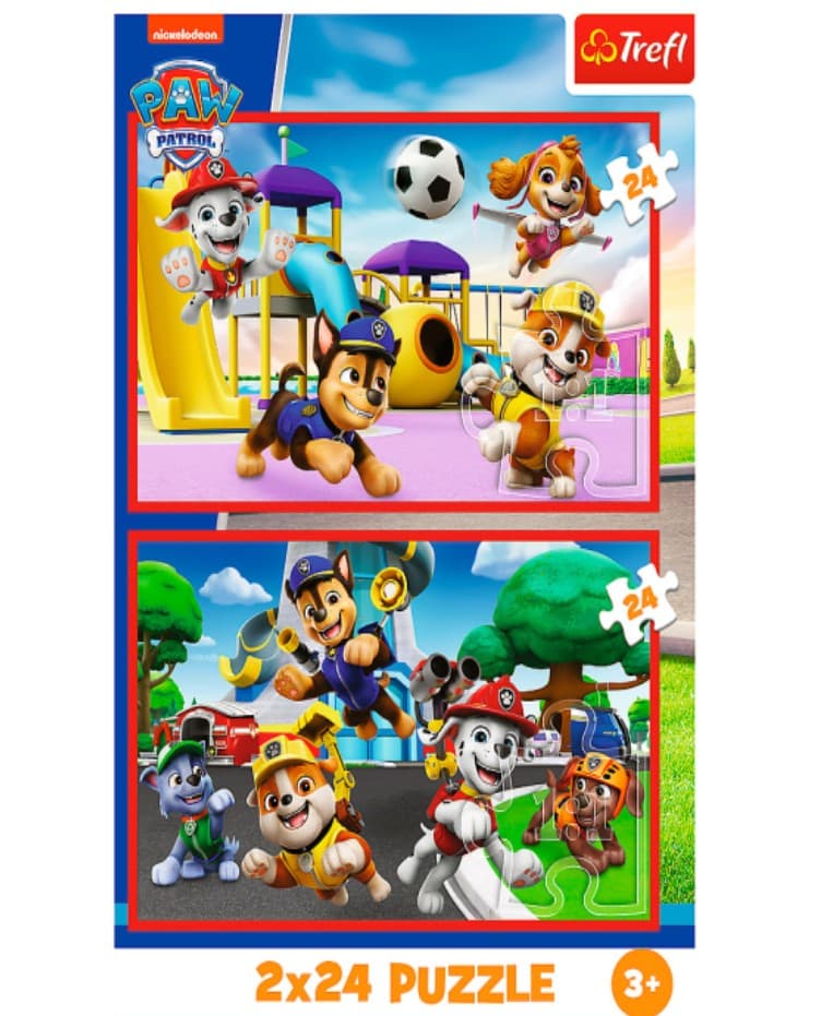 Пазли Trefl 2х24ел. Viacom PAW Patrol Веселий день песиків №34434 — купити | Канцелярський Сад