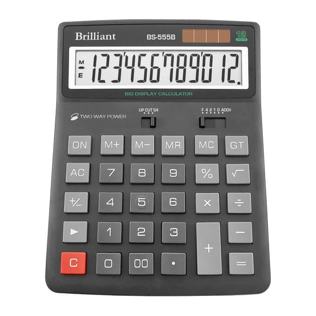 Калькулятор "Brilliant" №BS-555B (12-розряд.) — купити | Канцелярський Сад