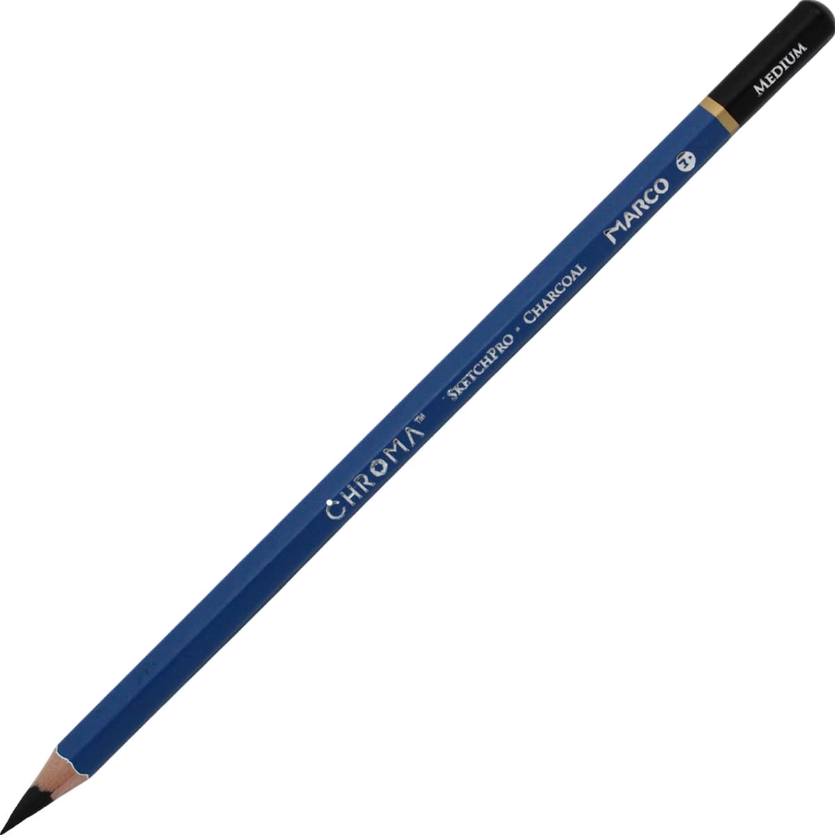 Олівець вугільний "Marco" №1040M-12CB/8040M/12CB Chroma Medium — купити | Канцелярський Сад