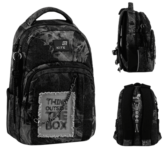 Рюкзак "Kite" Education teens 2578M Denim Core 2від.,4карм. №K26-2578M-2 — купити | Канцелярський Сад