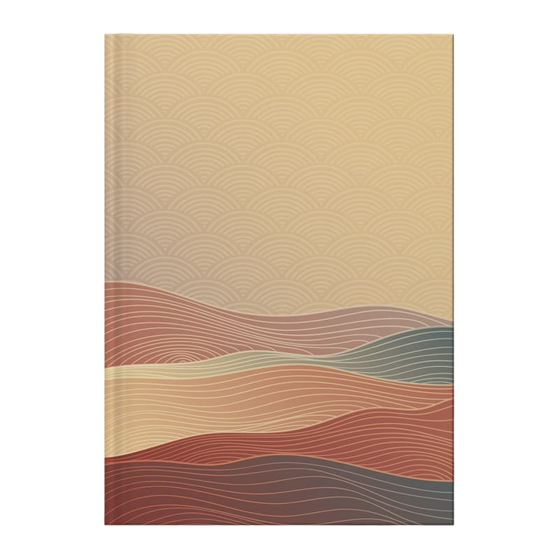 Книга-канц. А4 96арк. кліт. тв. обкл. "Waves" бронзова №8422-563/Axent — фото товару | Канцелярський Сад