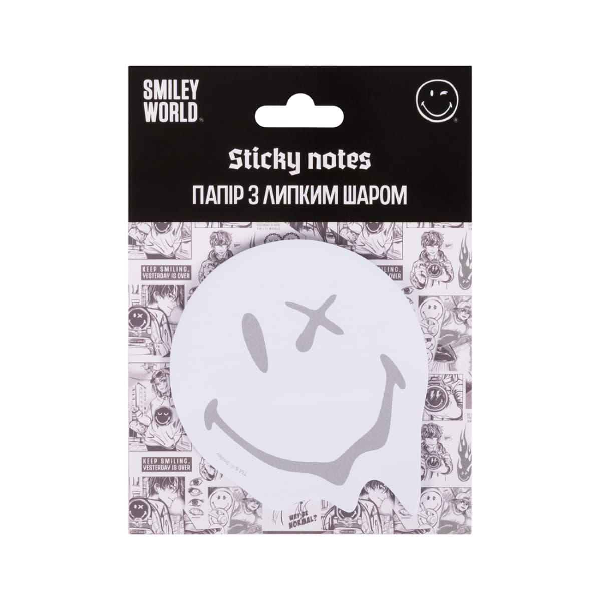 Блок/зам. липк. краєм фігурний 40арк. "Yes" Smiley World №170488 — купити | Канцелярський Сад