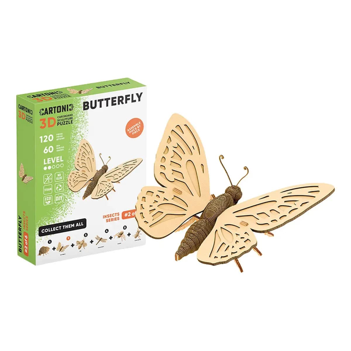 Пазли 3D "Cartonic" Collectible Butterfly 120дет. — купити | Канцелярський Сад