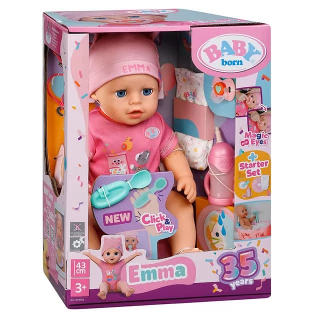 Лялька "Baby Born" серії "Click and Play" - Емма 43см,аксесуари №839966/КіддіСвіт — купити | Канцелярський Сад