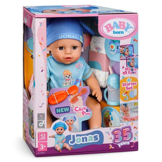 Лялька "Baby Born" серії "Click and Play" - Джонас 43см,аксесуари №840078/КіддіСвіт — купити | Канцелярський Сад