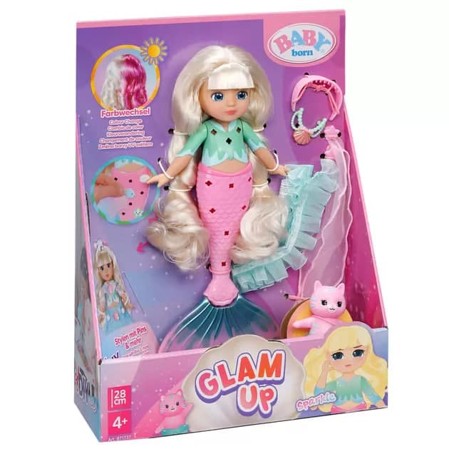Лялька "Baby Born" серії "Glam Up" - Русалонька Спаркл 28см,аксесуари №871737/КіддіСвіт — купити | Канцелярський Сад