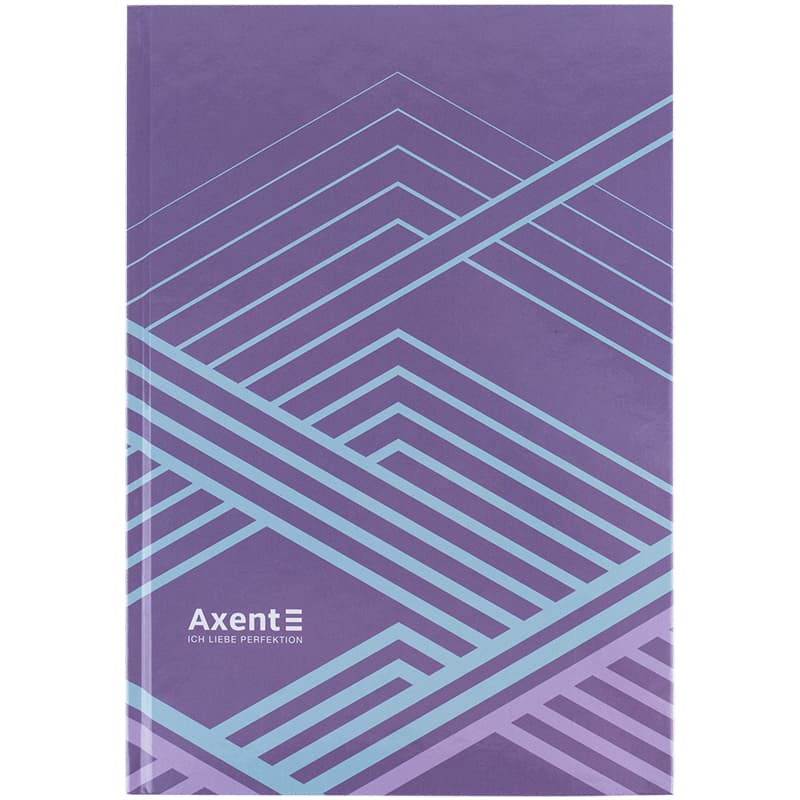 Книга-канц. А4 96арк. кліт. тв. обкл. "Lines" бузкова №8422-583/Axent — купити | Канцелярський Сад