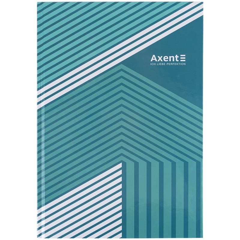 Книга-канц. А4 96арк. кліт. тв. обкл. "Lines" зелена №8422-582/Axent — купити | Канцелярський Сад