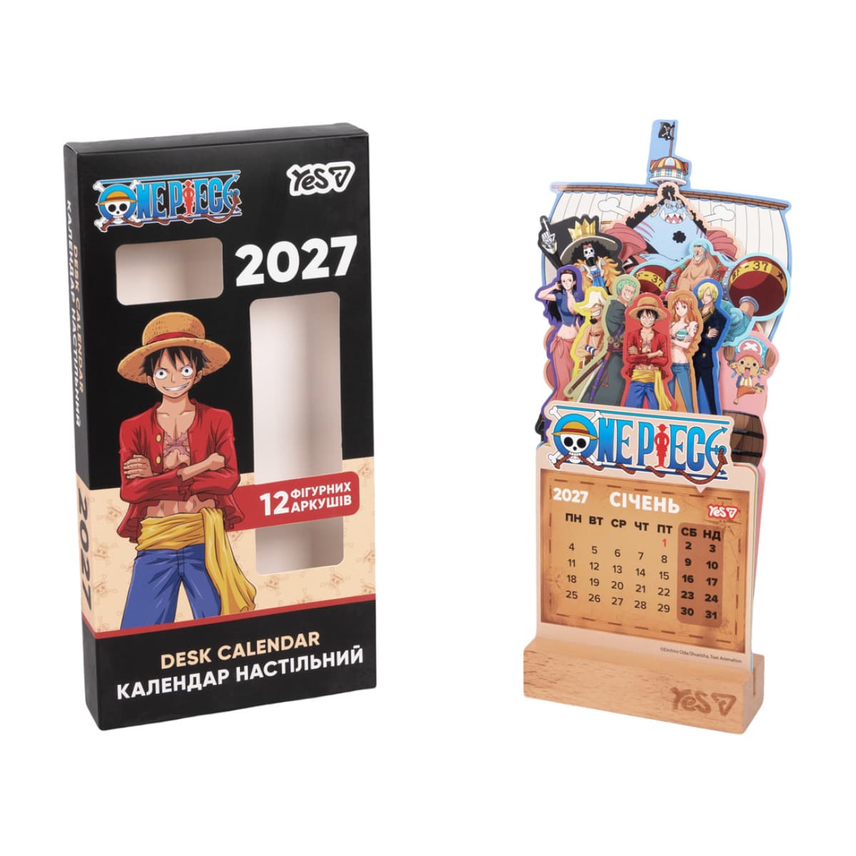 Календар настіл. "Yes" One Piece на підставці, формовий 2027 №270283 — фото товару | Канцелярський Сад
