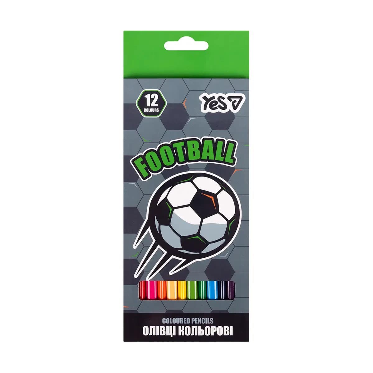 Олівці кольор. 12 кольор. "Yes" №290786 Football — купити | Канцелярський Сад