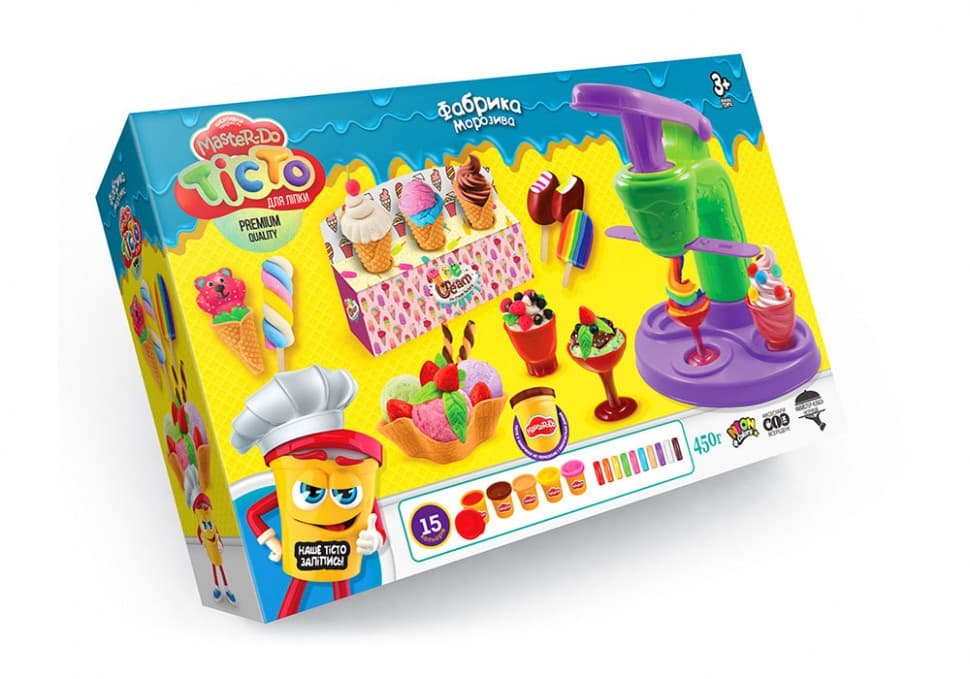 Набір креативної творчості "Master Do" тісто для ліпки,Фабрика морозива/DankoToys — купити | Канцелярський Сад