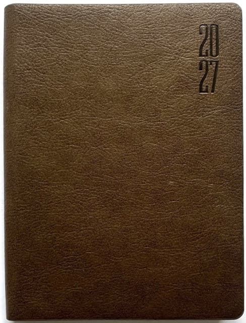 Щоден. А6 "Мандарин" дат2027 160арк. кліт. шкірзам. №9964 — купити | Канцелярський Сад