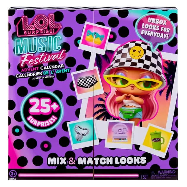 Ігровий набір з лялькою "L.O.L.Surprise!–Music Festival"–Адвент-календар,25сюрп.№256595 — купити | Канцелярський Сад