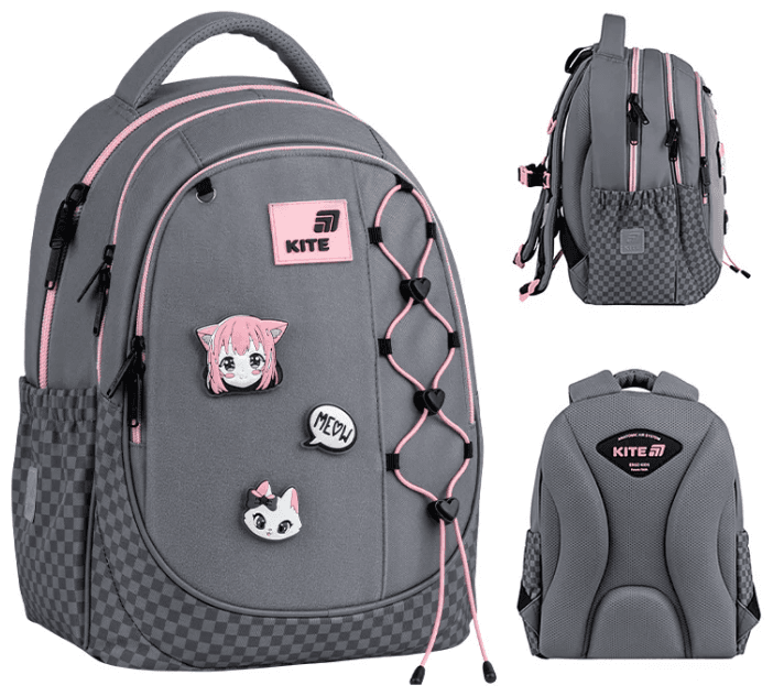 Рюкзак "Kite" Education Meow 3від. 2карм. №K26-700M-3 — купити | Канцелярський Сад