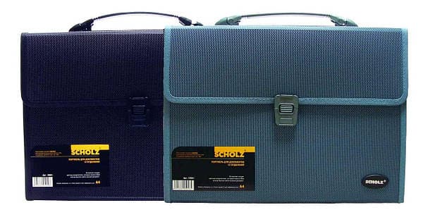 Портфель "Scholz" №10501 А4 12від.,з реєстрами (чорний) — купити | Канцелярський Сад
