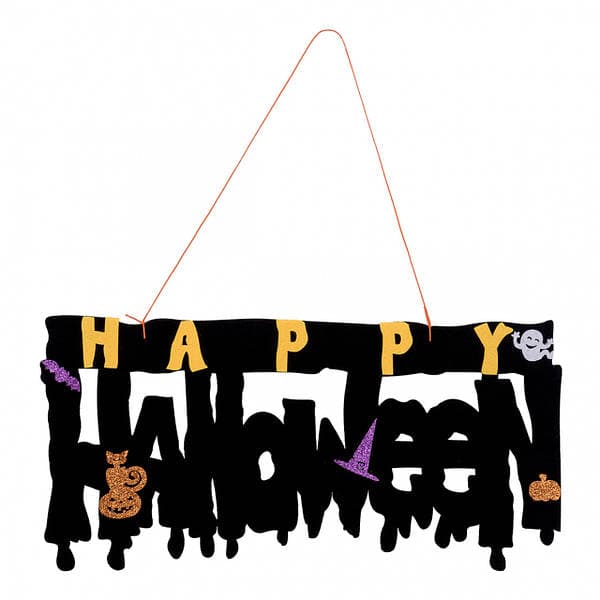 Декор "Yes! Fun" Хелловін "Happy Halloween" 41х20 см фетр №973704 — купити | Канцелярський Сад