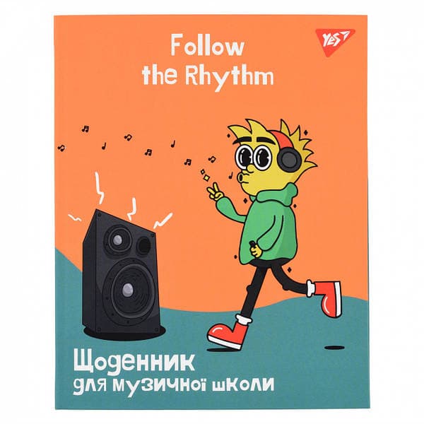 Щоденник А5 48 арк. для муз. школи інтегр. софт-тач Уф-виб. "Music vibes" №911366/Yes — фото товару | Канцелярський Сад