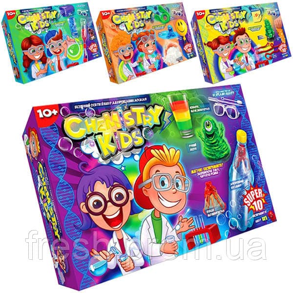 Набір для дослідів "Chemistry Kids" №CHK-01-01U,02U,03U,04U/Danko Toys — фото товару | Канцелярський Сад