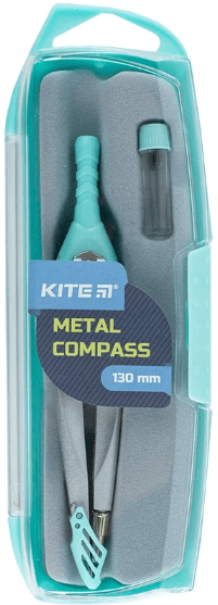 Циркуль "Kite" метал. Pastelini 130мм +грифель бузковий,у футлярі №K24-413-36 — купити | Канцелярський Сад