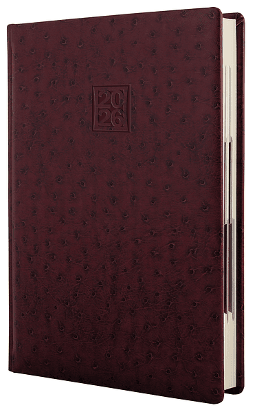 Щоден. А5 "Optima" дат2027 Ostrich коричневий,кремов. блок №O25228-07 — купити | Канцелярський Сад
