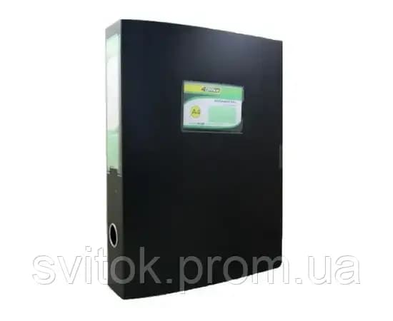 Папка-бокс "4Office" №4-241 А4 5,5см PP на липучці асорті — фото товару | Канцелярський Сад