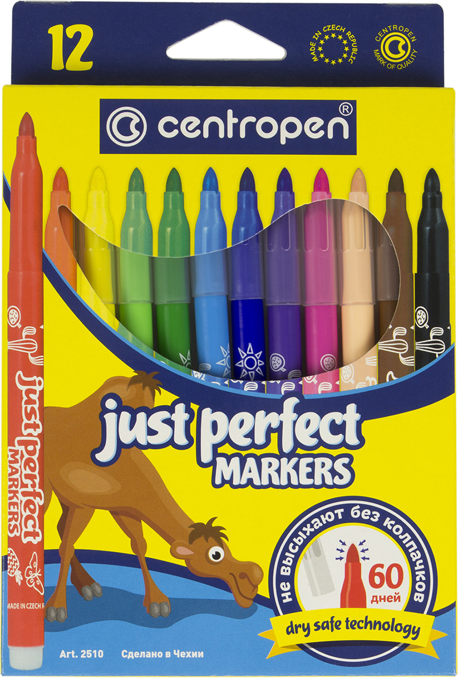 Фломастери "Centropen" 12кольор. Perfect №2510/12(10)(170) — купити | Канцелярський Сад