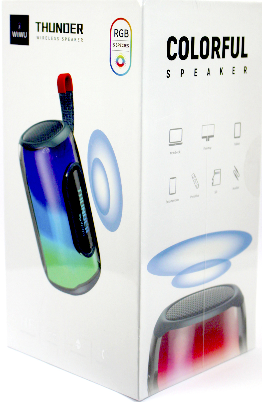АС BT WIWU P40 Max Thunder Transparent LED Light blue/Breidon/ — купити | Канцелярський Сад