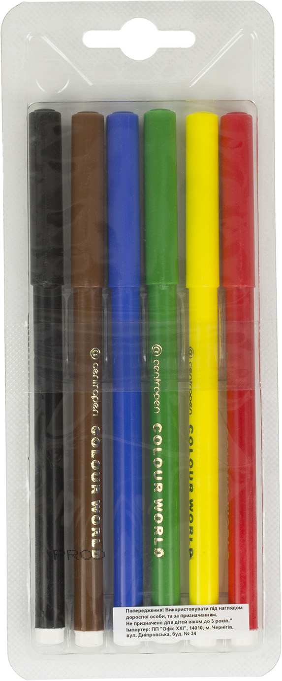 Фломастери "Centropen" 6кольор. Color World №7550/06(1)(300) — фото 3