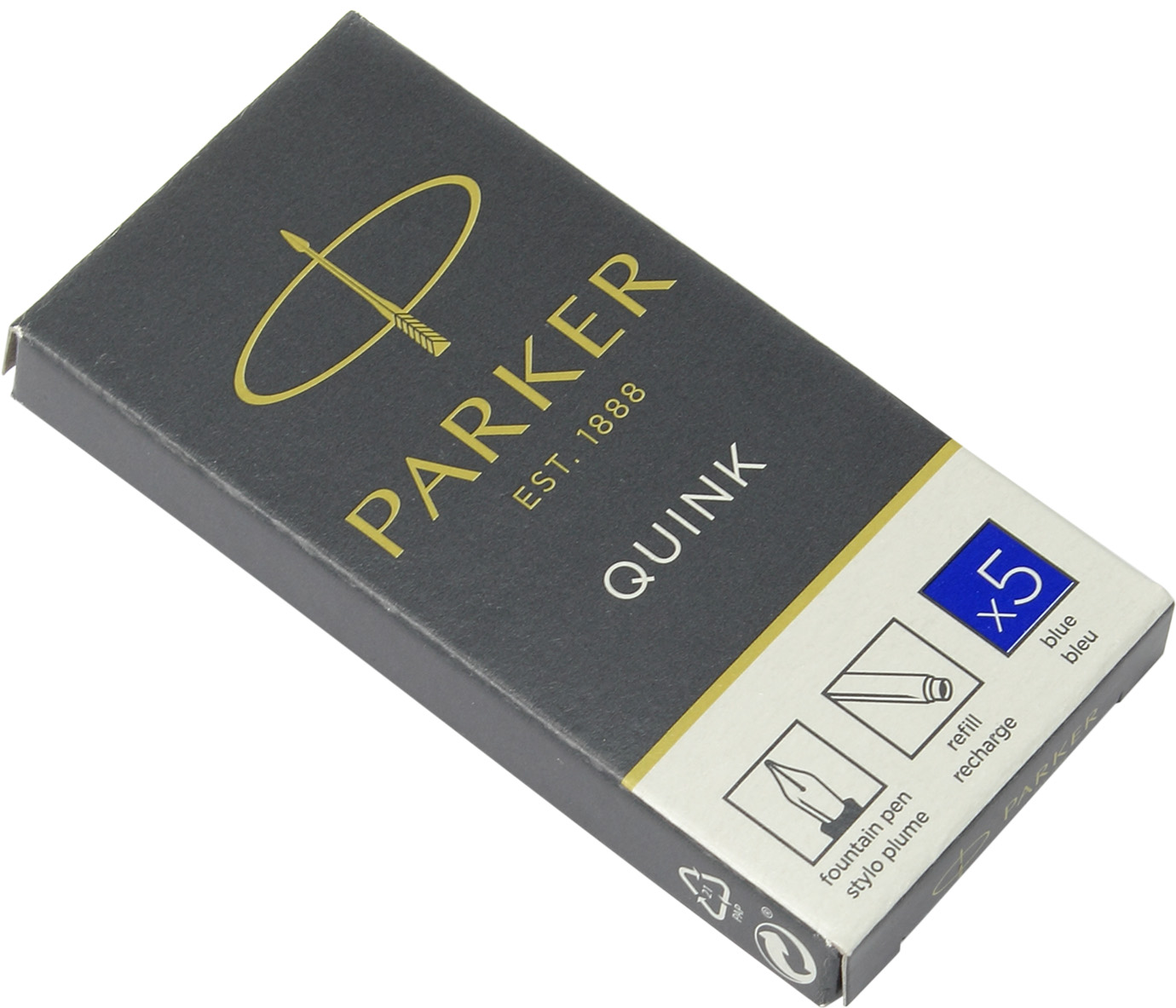 Набір картриджів "Parker Quink" №11410BLU (5шт) син. — фото товару | Канцелярський Сад
