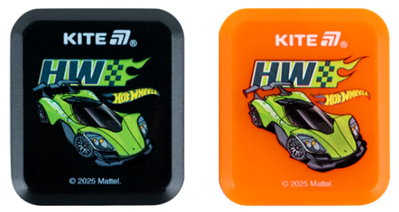Точилка "Kite" №HW25-116 Hot Wheels прямокут.,з конт.(24) — фото товару | Канцелярський Сад
