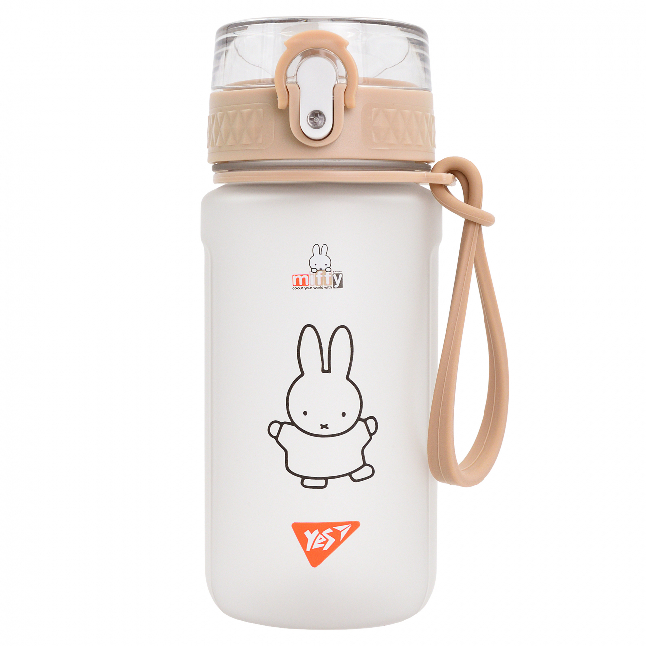 Пляшка для води пласт. "Yes" Miffy 500мл софт тач №708322(25) — фото товару | Канцелярський Сад
