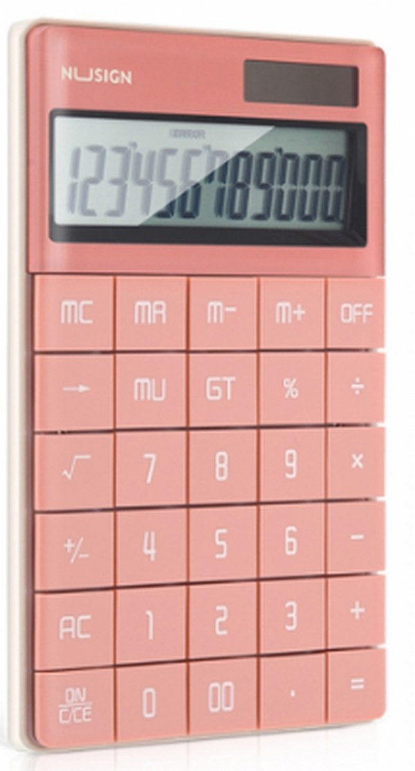 Калькулятор "Deli" №NS041 (12-розряд.) 165х103х12,5мм рожевий(10) — купити | Канцелярський Сад